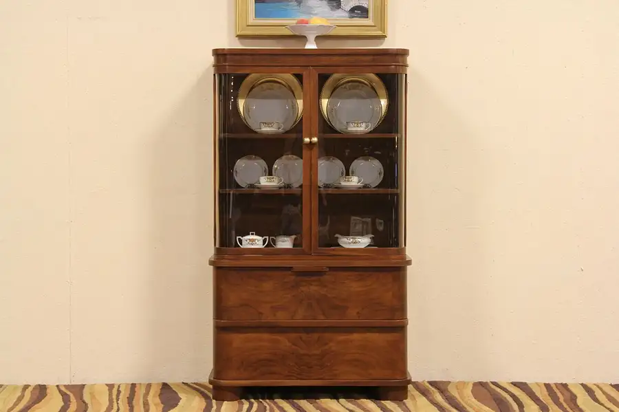 Main image of Art Deco Bookcase, China or Curio Cabinet