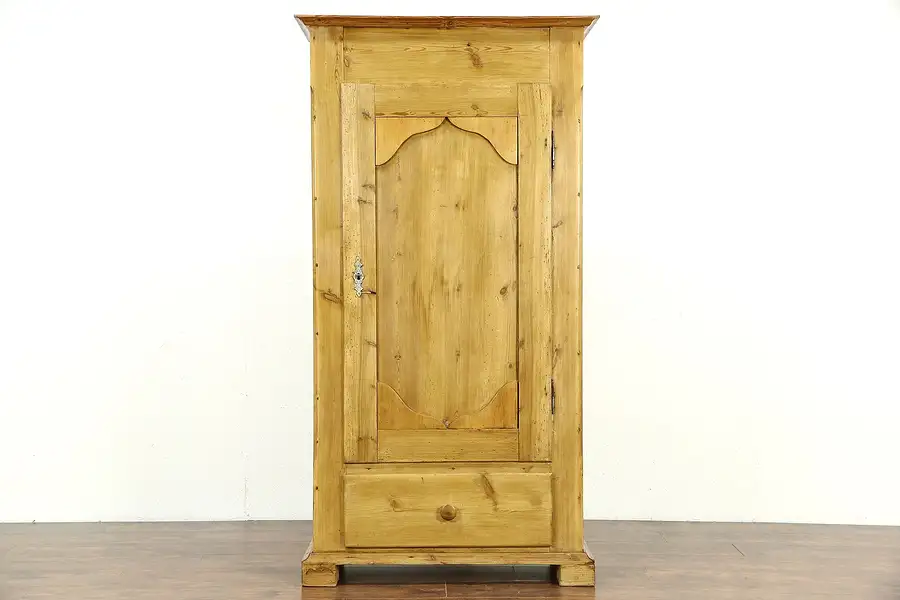 Main image of Country Pine Antique 1890 Armoire, Wardrobe or Closet, Austria