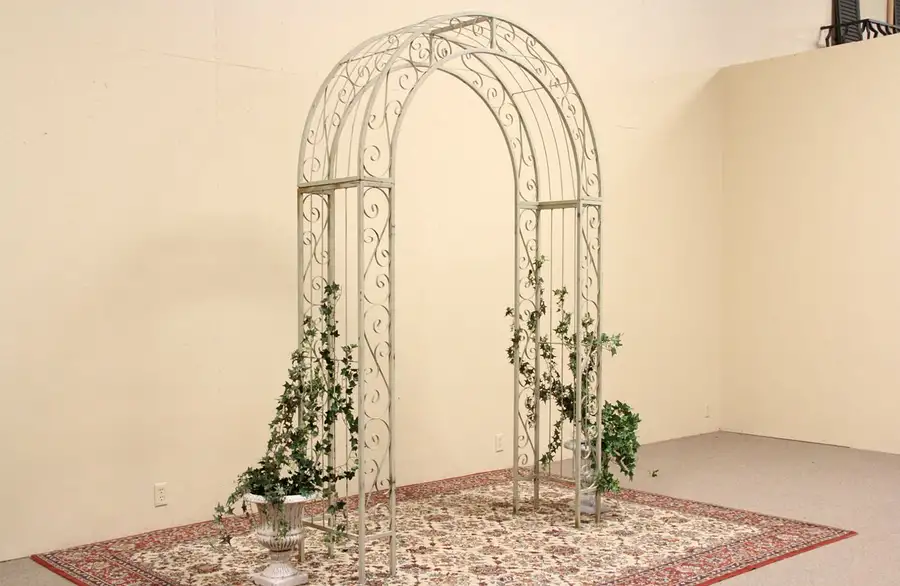 Main image of Wrought Iron Vintage Garden Arbor Archway