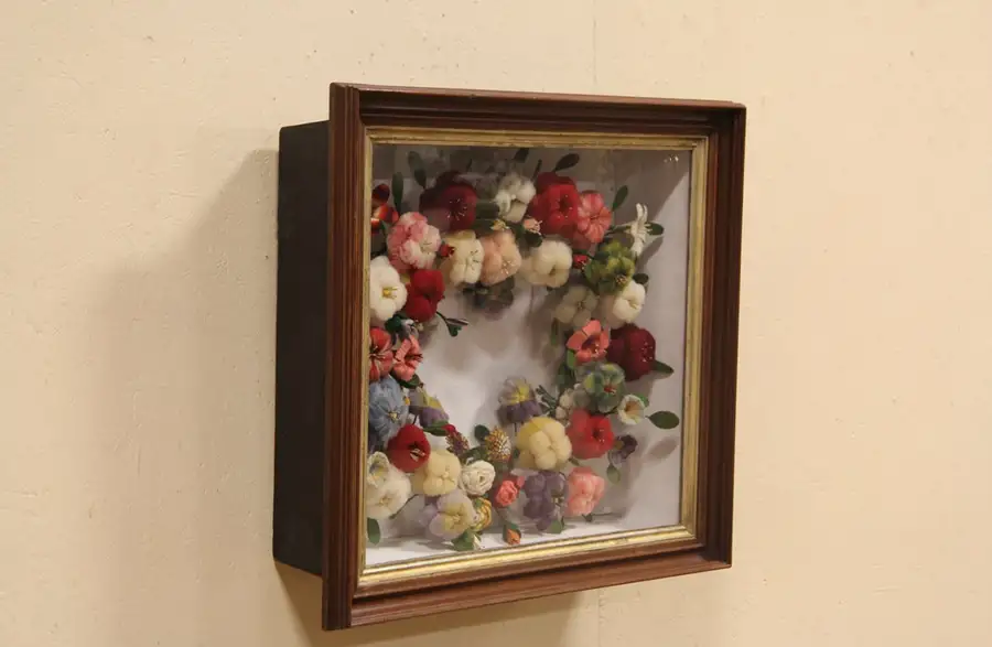 Main image of Victorian Walnut 1880 Antique Picture Frame Shadow Box