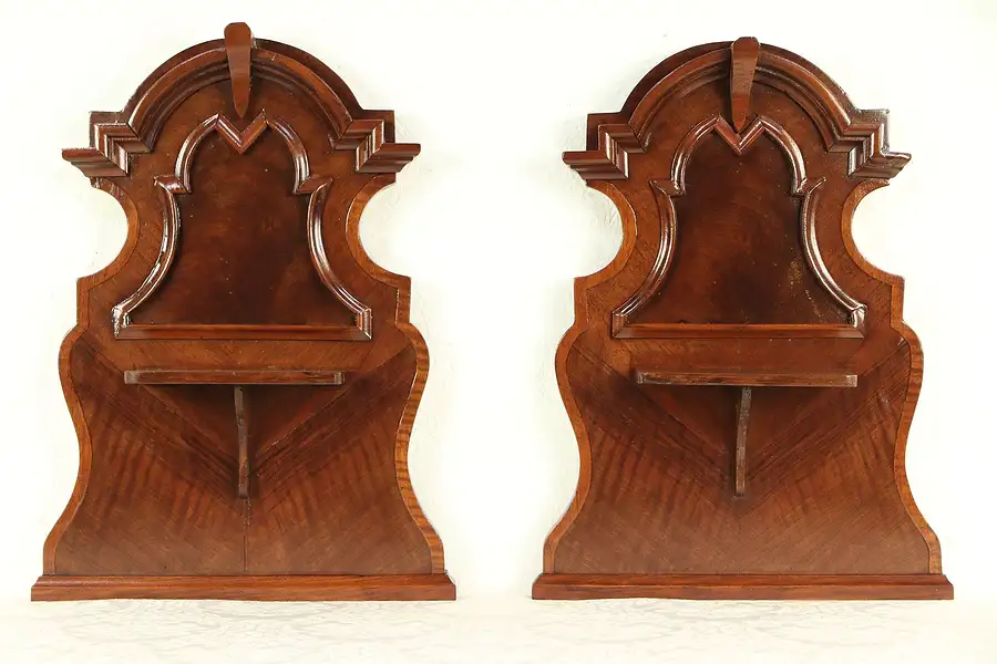Main image of Pair Italian Antique Architectural Salvage Crest Fragments