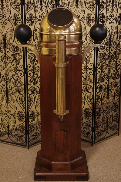 Main image of Krohn Brass & Oak Ship's Binnacle Compass