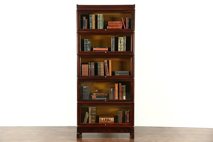 Main image of Macey Signed 1910 Antique 5 Stack Lawyer Bookcase