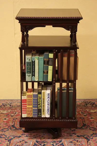 Main image of Victorian Antique Spinning or Revolving Bookcase