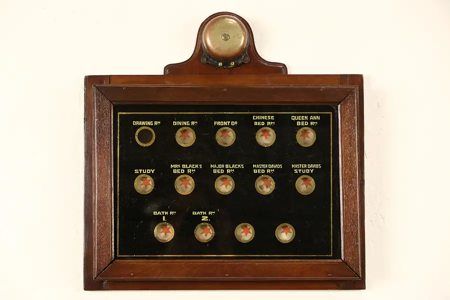 Main image of Servant 14 Room Antique Call Bell from 1890's English Manor House