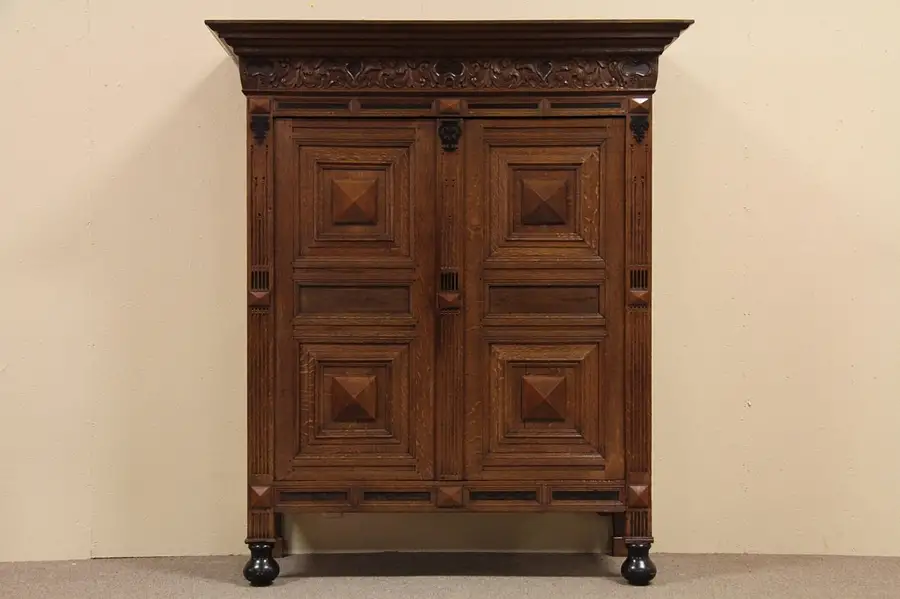 Main image of Kas Dutch Dowry Cupboard or Armoire