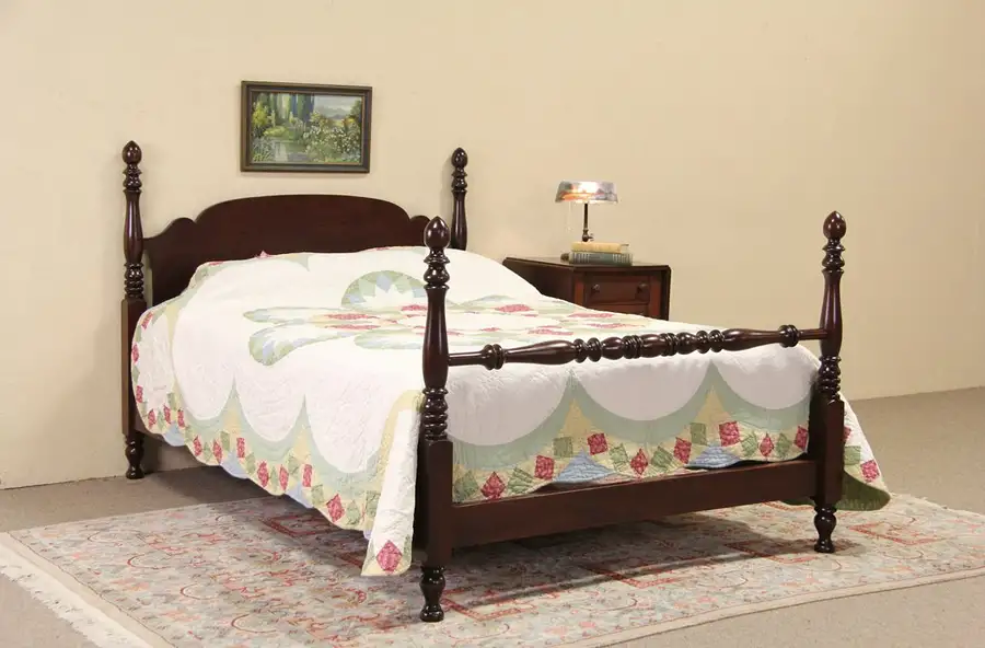 Main image of Walnut Full Size 1920 Poster Bed