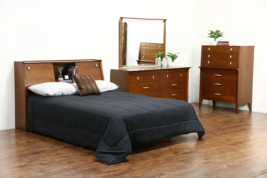 Main image of Profile by Drexel Van Koert Midcentury Modern 1960's Vintage 3 pc. Bedroom Set