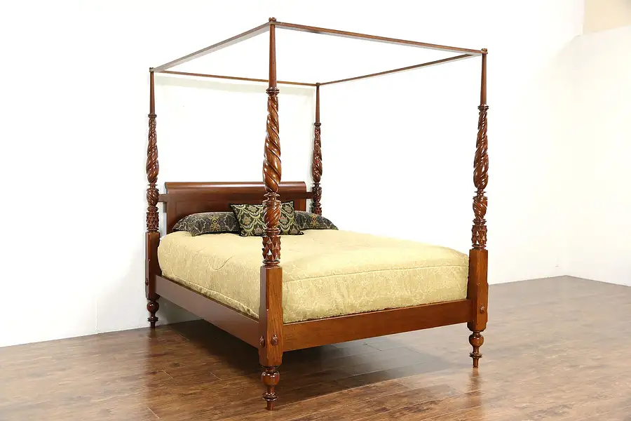 Main image of Baker Milling Road West Indies Queen Size Pineapple Poster Canopy Bed