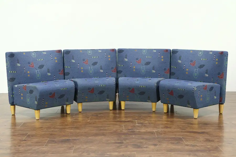 Main image of Midcentury Modern Vintage Sectional Sofa, Set of 4 Danish Chairs, Jorgensen 1997