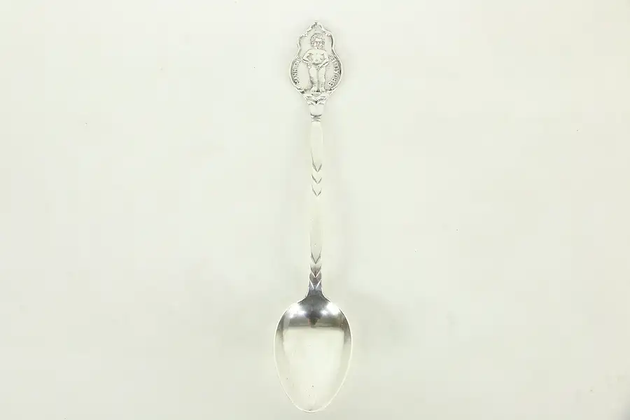 Main image of Silver Brussels Souvenir Spoon, Manneken Pis, Pissing Boy