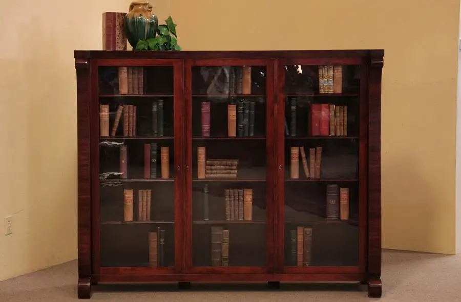 Main image of Antique Triple Mahogany Bookcase