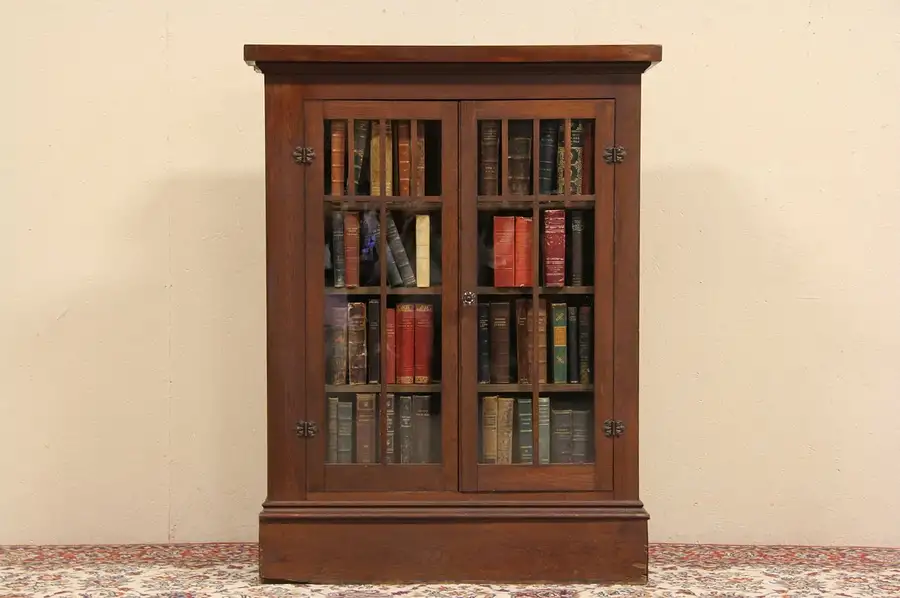 Main image of Architectural Salvage Pine Craftsman 1900 Antique Room Divider Bookcase