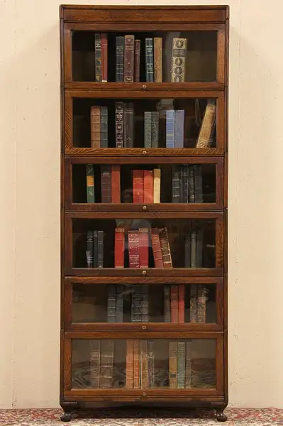 Main image of Gunn 6 Stack Barrister or Lawyer 1901 Oak Bookcase