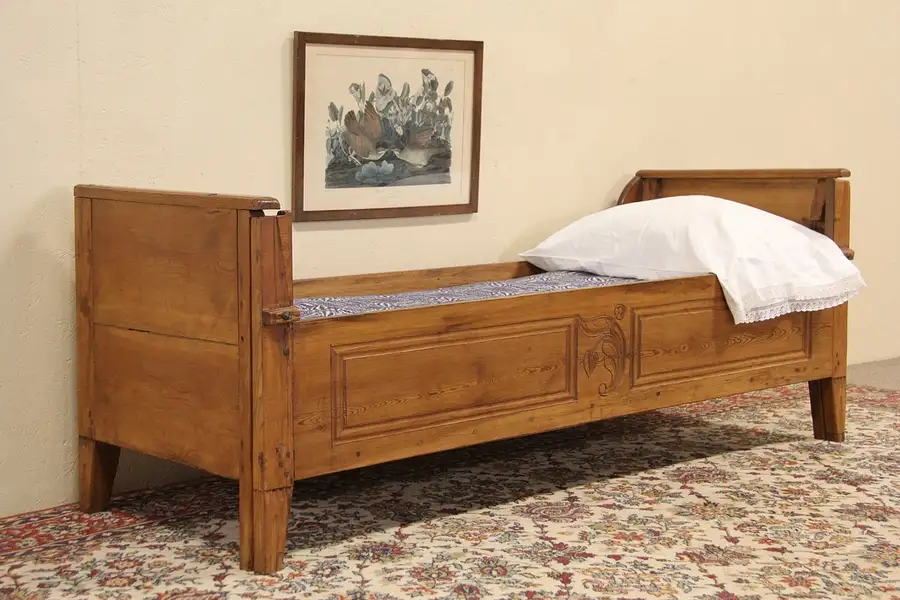 Main image of Norwegian Country Pine Antique 1880 Day or Trundle Bed