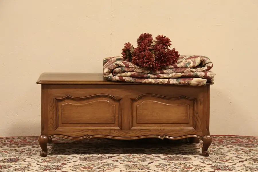 Main image of Country French Oak Bench, Trunk or Blanket Chest
