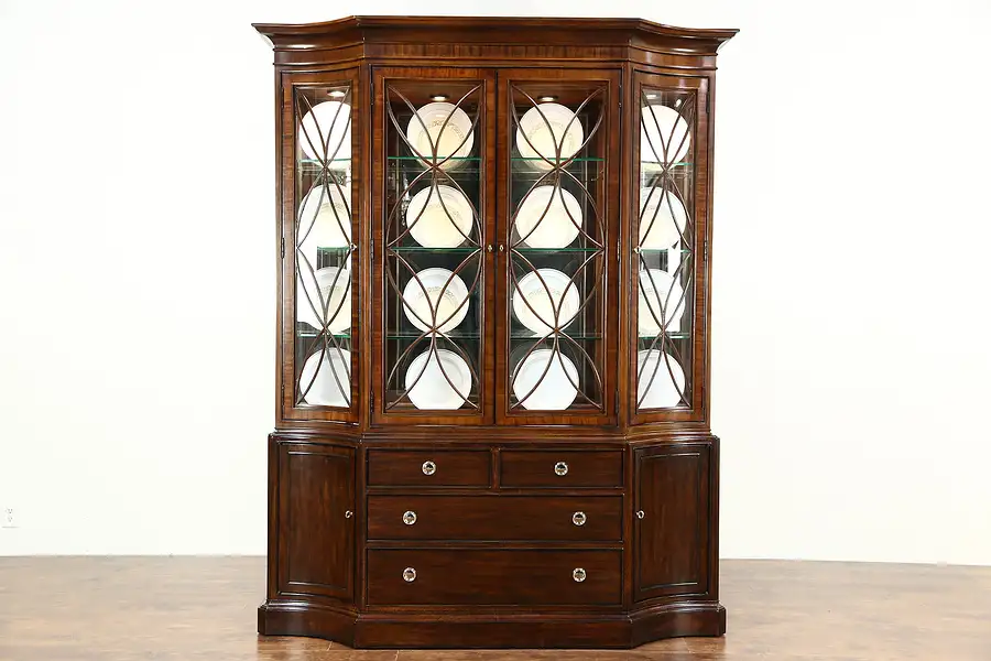 Main image of Traditional Breakfront China or Curio Display Cabinet, American Drew 2012