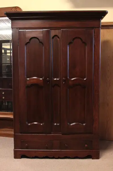 Main image of Victorian Civil War Era 1860's Armoire or Wardrobe