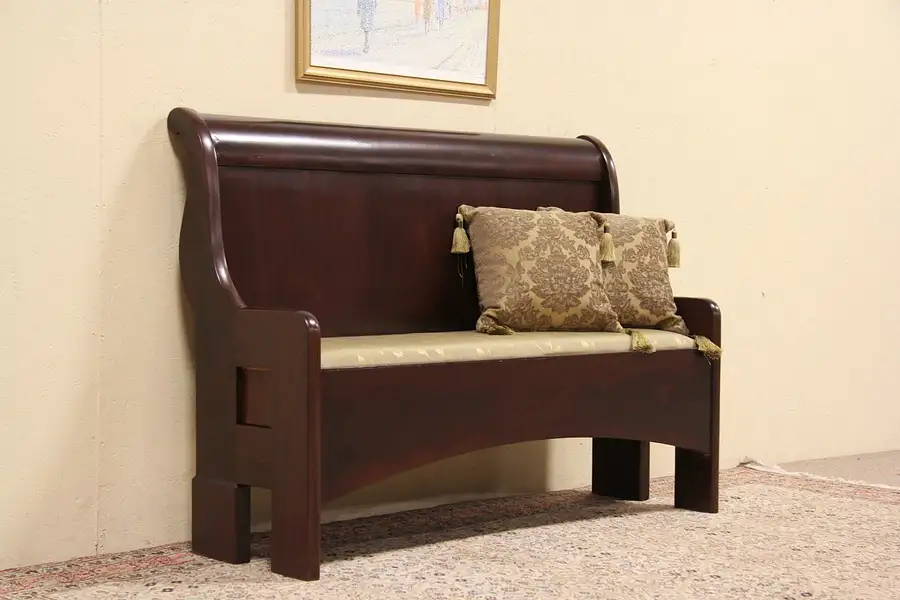Main image of Bench made from 1890 Mahogany Antique Sleigh Bed
