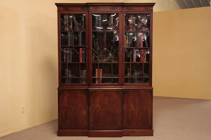 Main image of Baker Georgian Breakfront China Cabinet or Bookcase
