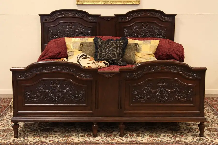 Main image of Italian Hand Carved King Size Bed
