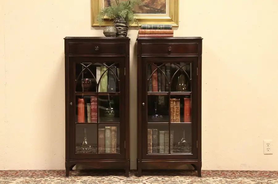 Main image of Pair Maddox Bookcases or Curio Cabinets