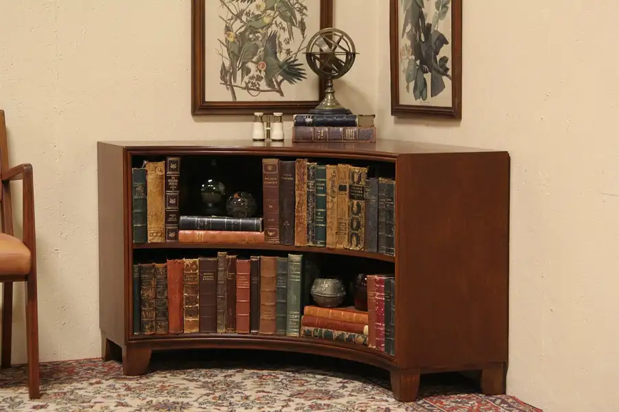 Main image of Midcentury Danish Modern Corner Bookshelf or TV Console, 1960 Vintage
