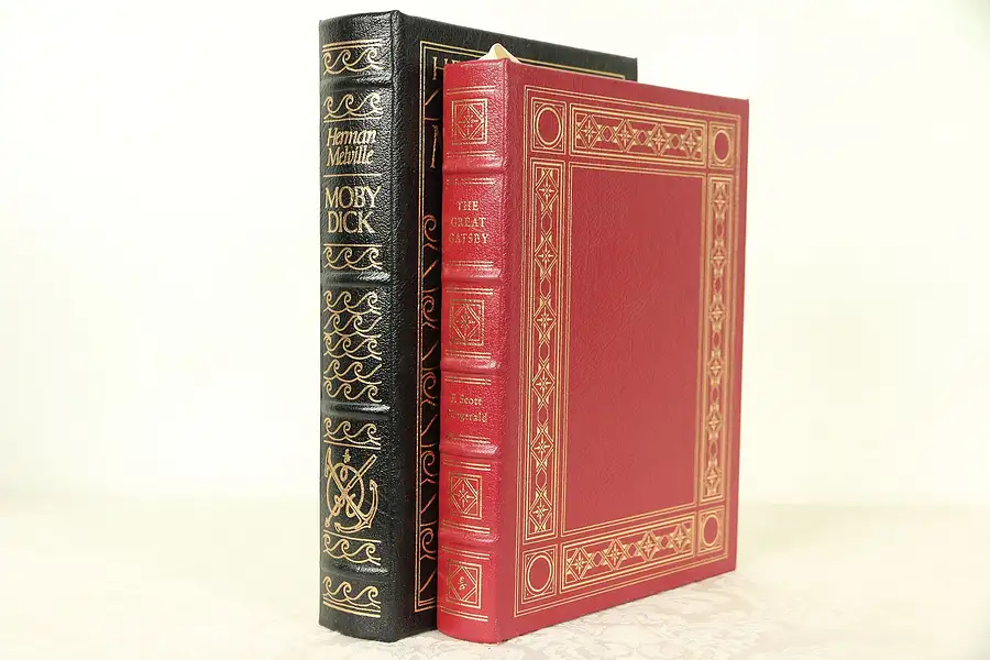 Main image of Great Gatsby & Moby Dick Leather Bound Books, Easton Press