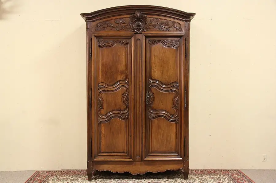 Main image of French Country 1790 Carved Fruitwood Armoire