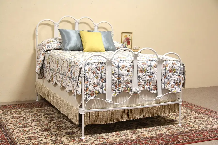 Main image of Victorian Iron Full Size 1890's Antique Bed