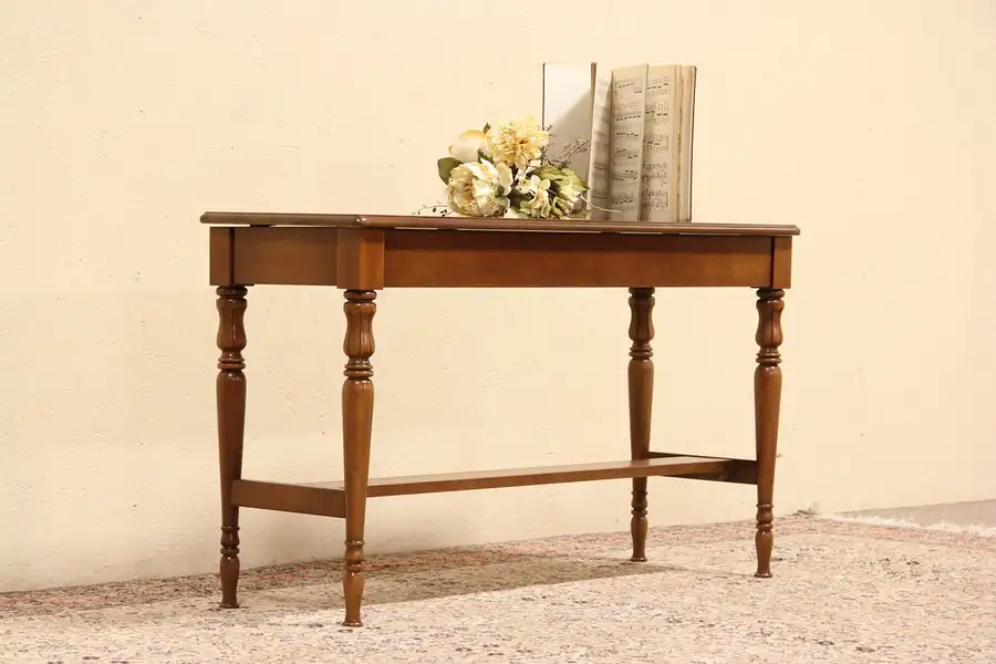 Main image of Cherry Vintage Organ Bench or Console Table