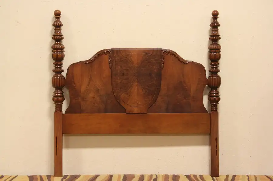 Main image of Art Deco 1935 Antique Double Bed Headboard