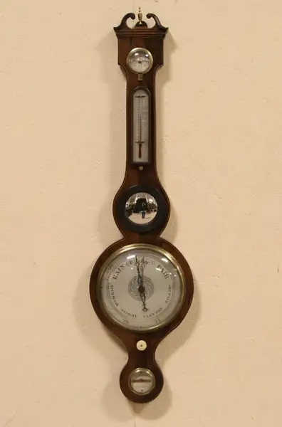 Main image of Mahogany English 1880 Antique Barometer