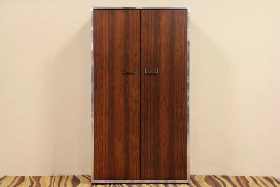 Main image of Midcentury Danish Modern Rosewood 1960's Vintage Armoire or Cabinet