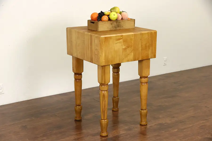 Main image of Butcher Chopping Block, Maple Kitchen Island or Wine Table
