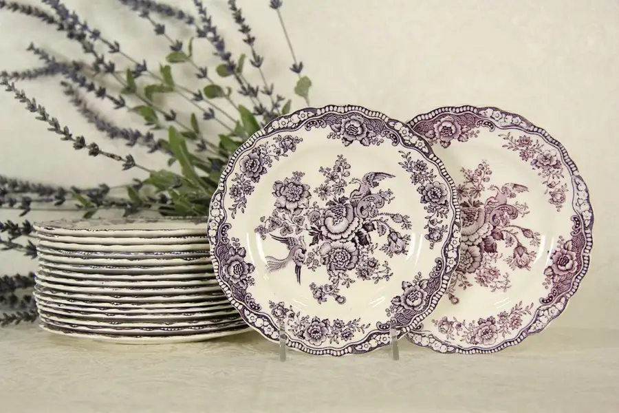 Main image of Bristol Crown Ducal English Set 18 Bread & Butter, Appetizer or Dessert Plates