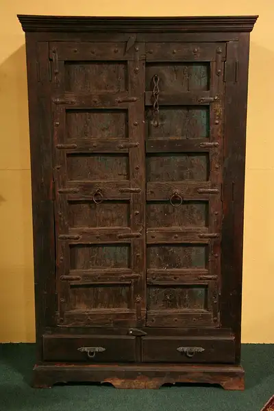 Main image of Teak Entertainment Center w Temple Doors from Java