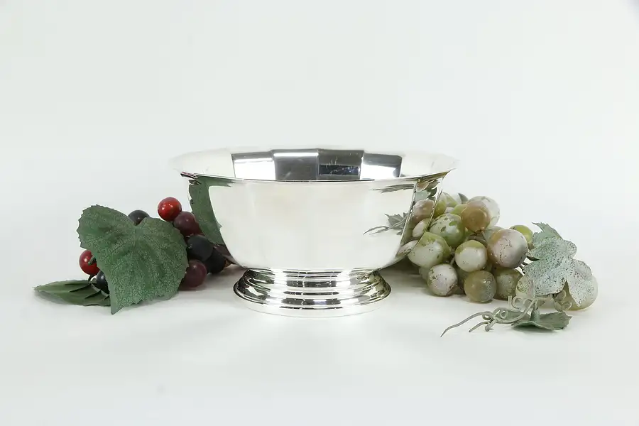 Main image of Gorham Silverplate Faceted & Footed Bowl