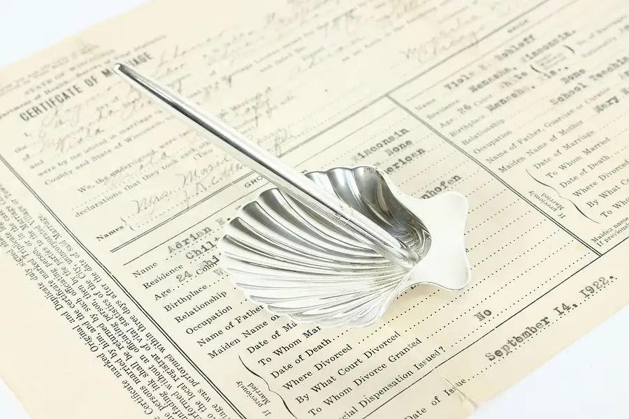 Main image of Tiffany & Co Vintage Sterling Silver Pen & Shell Holder or Stand Desk Set