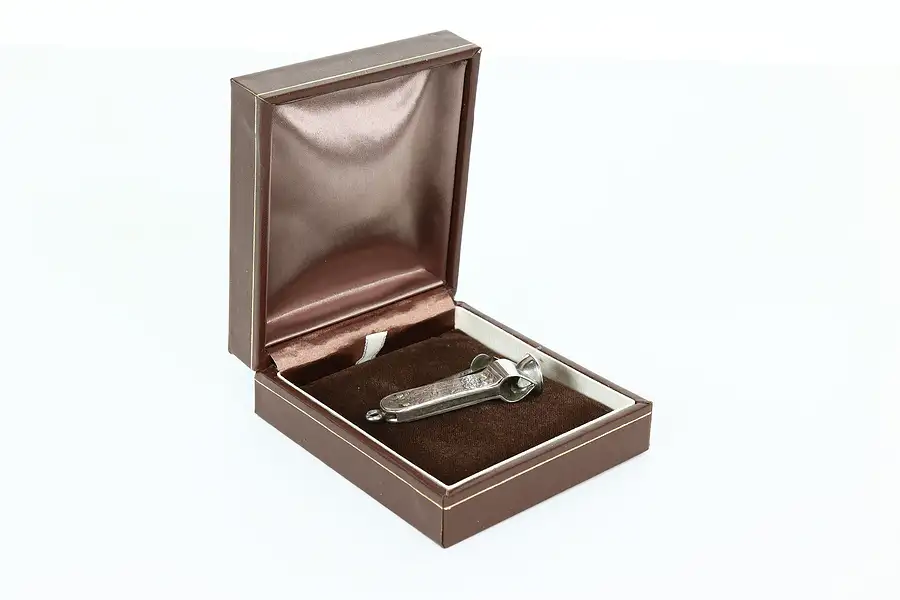 Main image of Victorian Antique Tiny Cigar Cutter, Engraved Silver Mounts