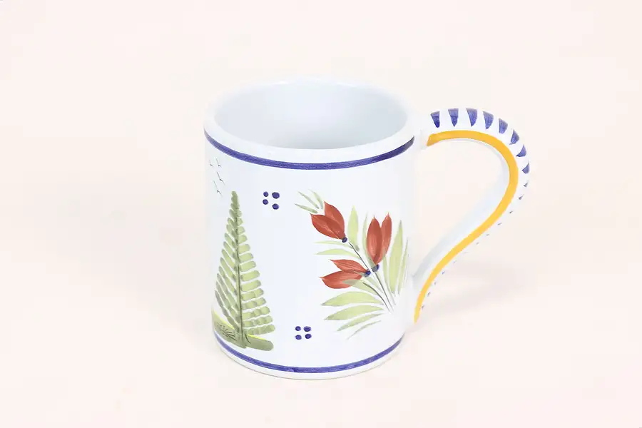 Main image of French Vintage Quimper Hand Painted Large Cup or Mug, Brittany France