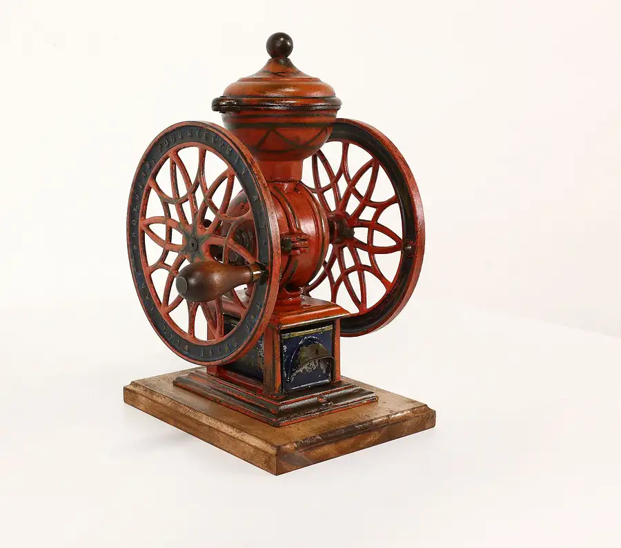 Main image of Farmhouse Victorian Antique Iron Coffee Swift Mill or Grinder, Lane NY