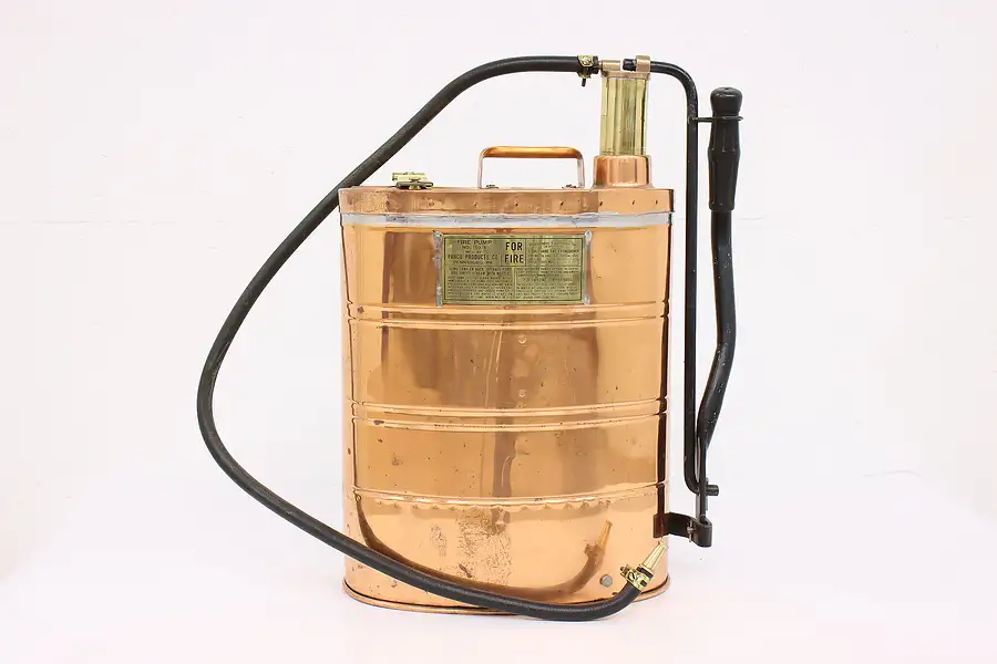 Main image of Industrial Antique Copper Fire Pump or Extinguisher, Panco