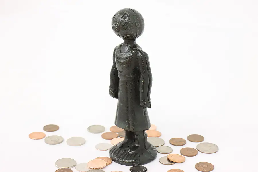 Main image of Cast Iron Antique Olive Oyl Coin Bank from Popeye Cartoon