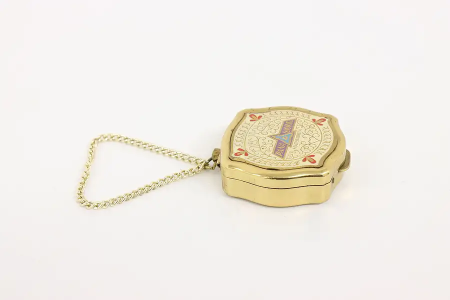 Main image of Brass & Enamel Vintage Travel or Pocket Ashtray, Panasonic