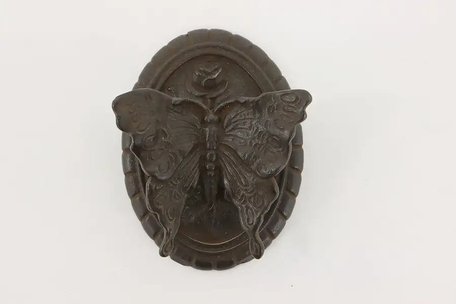 Main image of Victorian Salvage Antique Cast Iron Butterfly Door Knocker