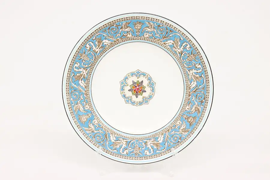 Main image of Wedgwood Turquoise Florentine China Vintage 8.5" Salad or Dessert Plate