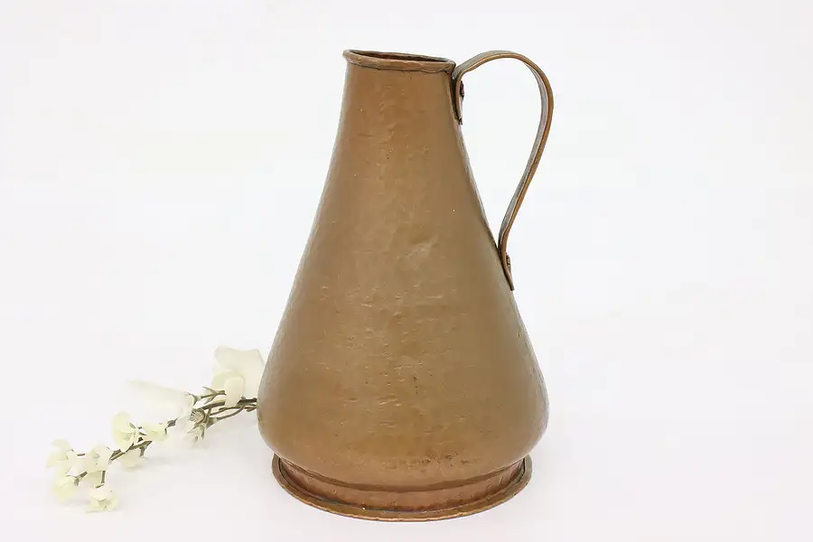 Main image of Farmhouse Antique Hammered Copper Water Jug or Pitcher
