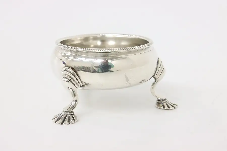 Main image of English Victorian or Georgian Antique Sterling Silver Salt Cellar