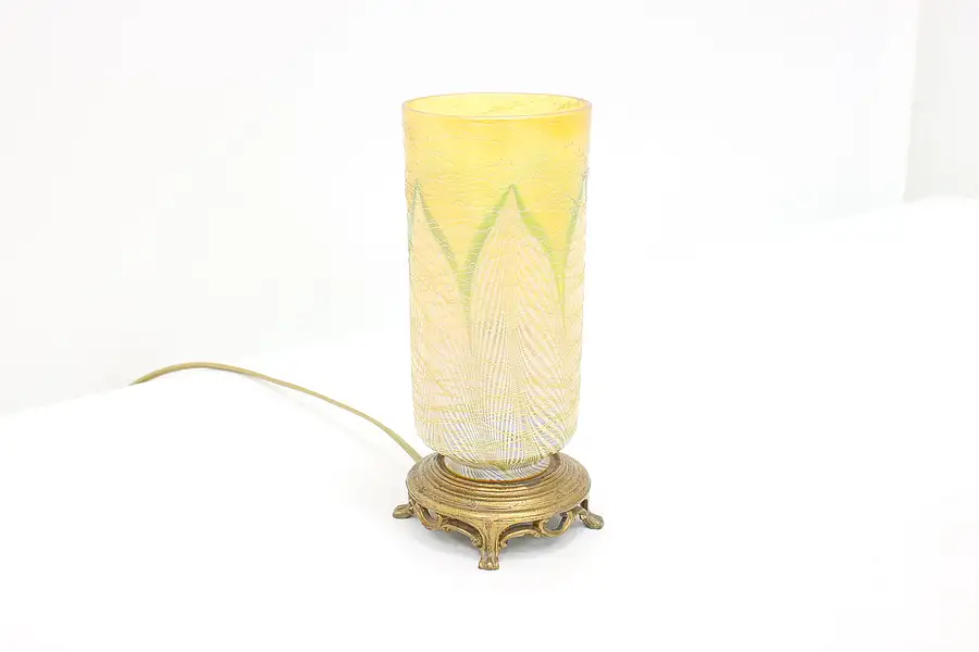 Main image of Vintage Art Glass Desk or Bedside Lamp